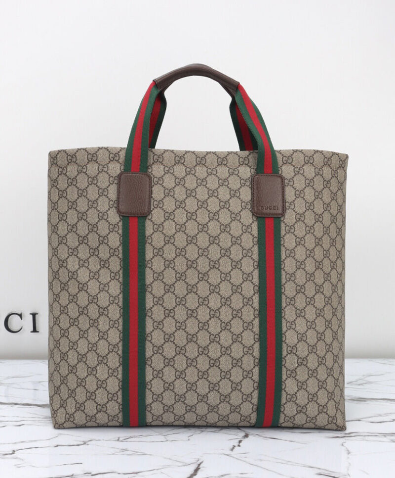 Gucci GG Tender Medium Tote Bag 763287 Dark Coffee